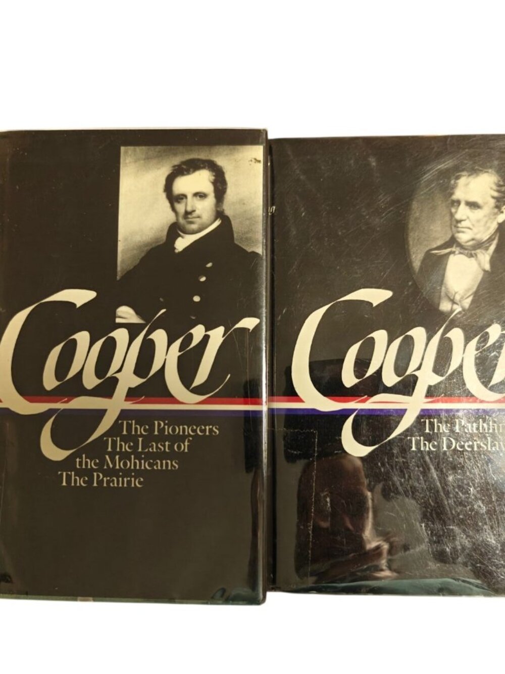James Fenimore Cooper Library of America Volumes I & II Hardcovers 1985